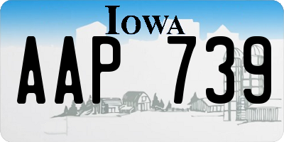 IA license plate AAP739