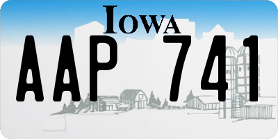 IA license plate AAP741