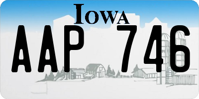 IA license plate AAP746
