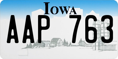 IA license plate AAP763