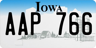 IA license plate AAP766