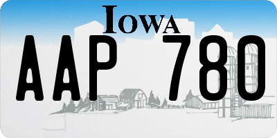 IA license plate AAP780