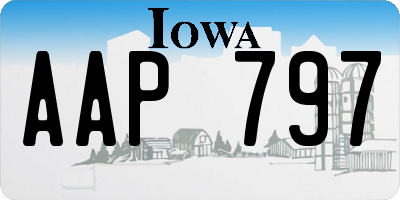 IA license plate AAP797