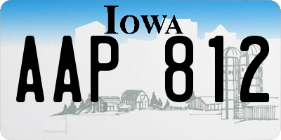 IA license plate AAP812