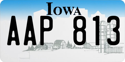 IA license plate AAP813