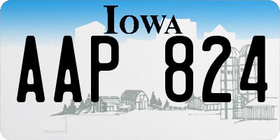 IA license plate AAP824