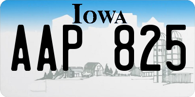 IA license plate AAP825