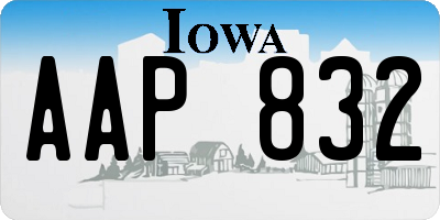 IA license plate AAP832