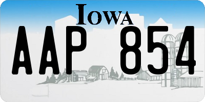 IA license plate AAP854