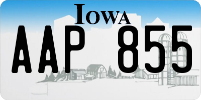 IA license plate AAP855