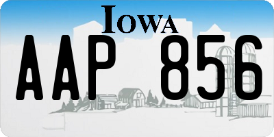 IA license plate AAP856