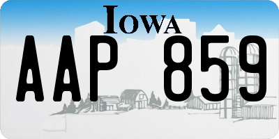 IA license plate AAP859
