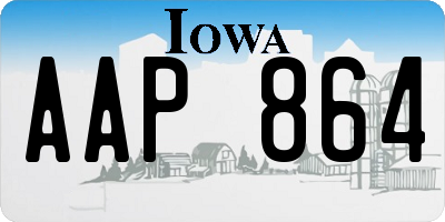 IA license plate AAP864