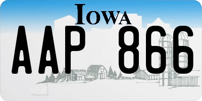 IA license plate AAP866