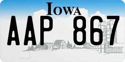 IA license plate AAP867