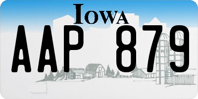 IA license plate AAP879