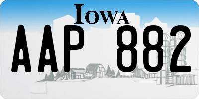 IA license plate AAP882