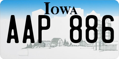 IA license plate AAP886