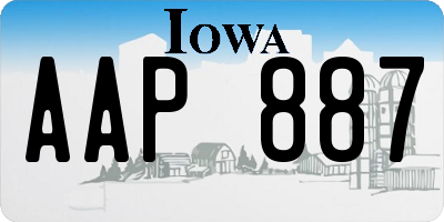 IA license plate AAP887