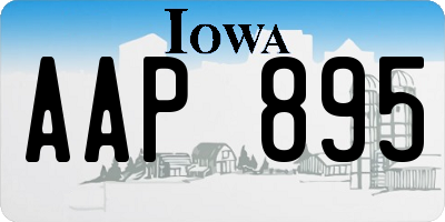 IA license plate AAP895