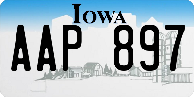IA license plate AAP897