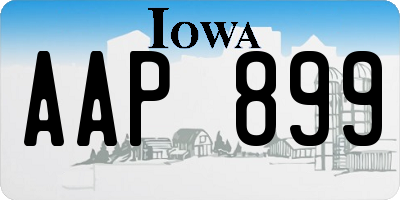 IA license plate AAP899