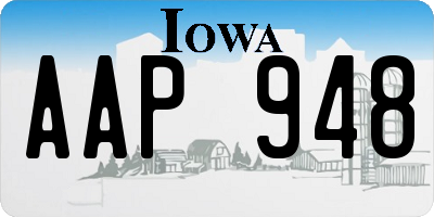 IA license plate AAP948