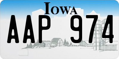 IA license plate AAP974