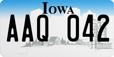 IA license plate AAQ042