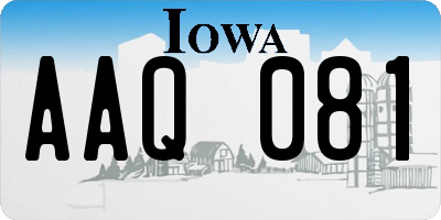 IA license plate AAQ081
