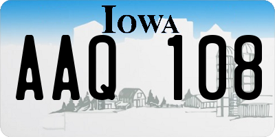 IA license plate AAQ108