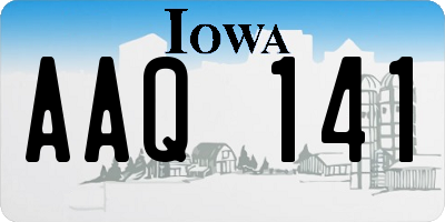 IA license plate AAQ141