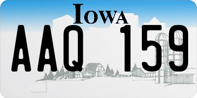 IA license plate AAQ159