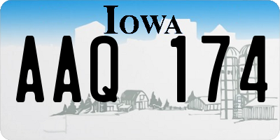 IA license plate AAQ174