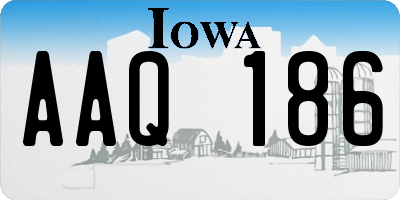 IA license plate AAQ186