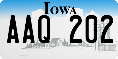 IA license plate AAQ202