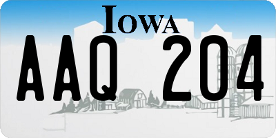 IA license plate AAQ204