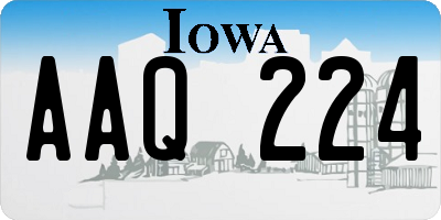 IA license plate AAQ224
