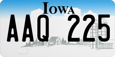 IA license plate AAQ225