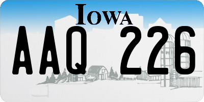 IA license plate AAQ226