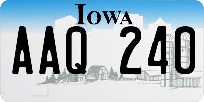 IA license plate AAQ240
