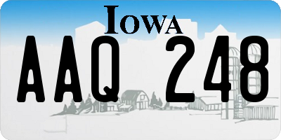 IA license plate AAQ248