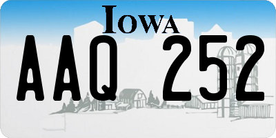 IA license plate AAQ252