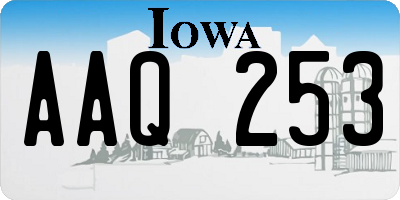 IA license plate AAQ253
