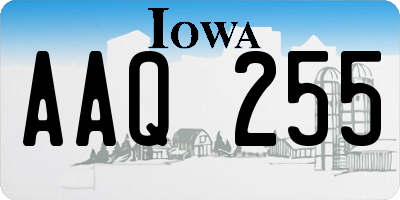 IA license plate AAQ255