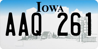 IA license plate AAQ261