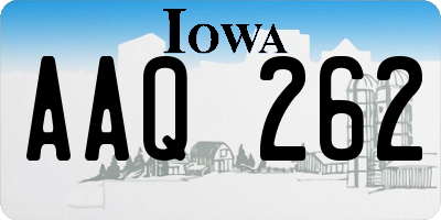 IA license plate AAQ262