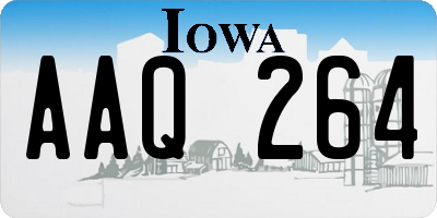 IA license plate AAQ264