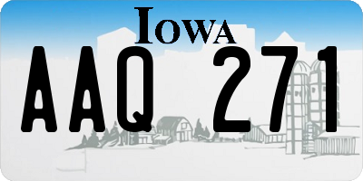 IA license plate AAQ271