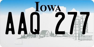IA license plate AAQ277